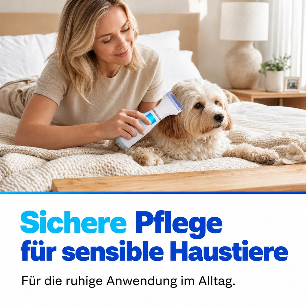 Elektrischer Flohkamm mit Absaugfunktion