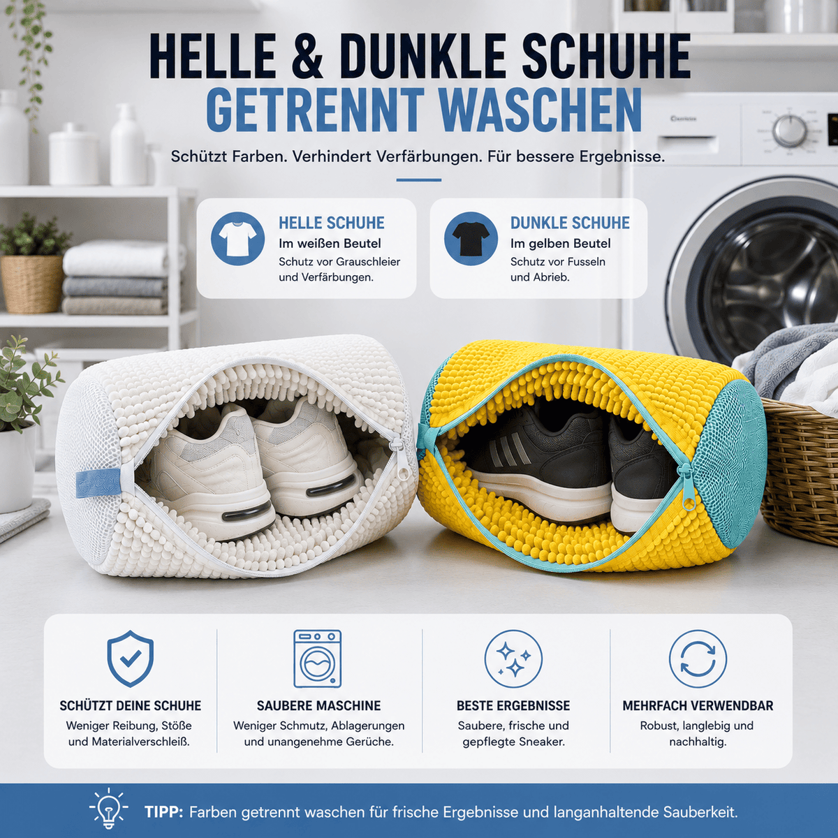 SneakWash – Schuhwaschbeutel für Sneaker