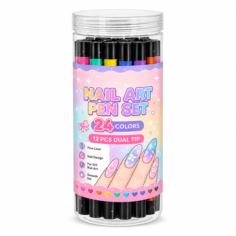 đ
NUR FĂR KURZE ZEIT: 50 % RABATT! đĽ 24-Farben Nail-Art-Stifte mit Doppelspitze â Ausmalen & Gestalten in einem Set â¨