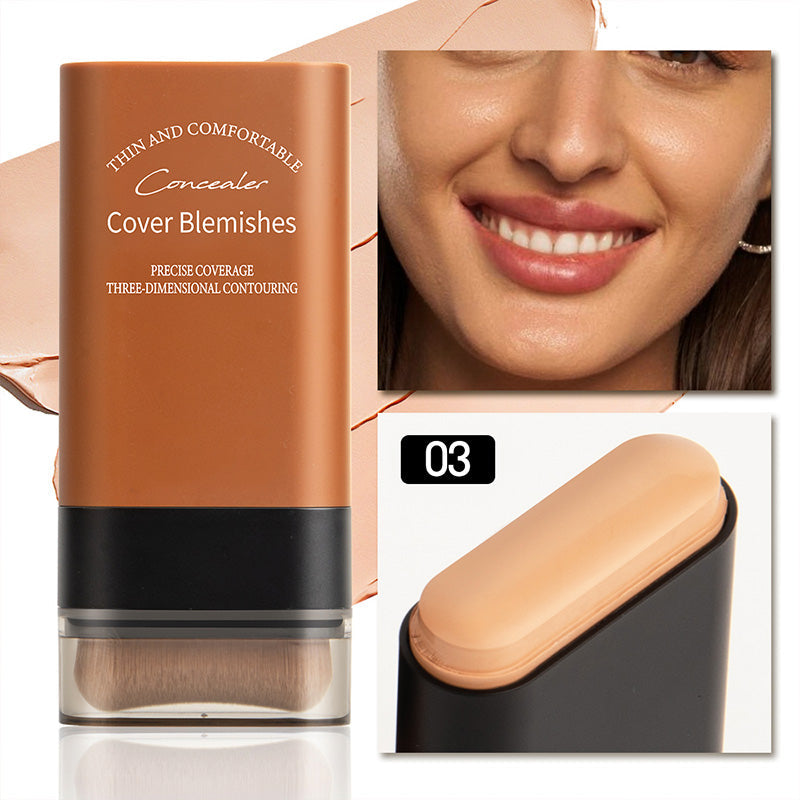 ✨ 2-in-1 Foundation-Stick mit integriertem Pinsel für makellose Abdeckung