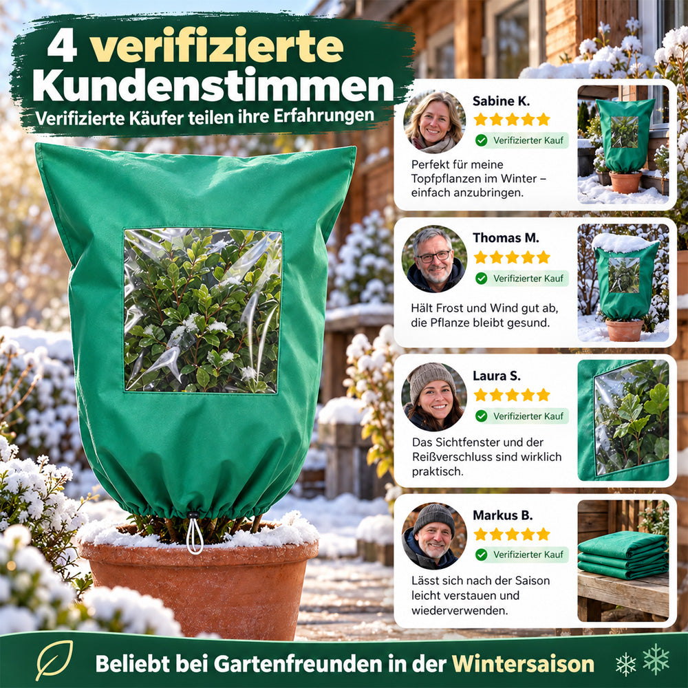 🌱 50% RABATT! ❄️ Winter-Pflanzenschutz – Mit Reißverschluss & Kordelzug ✨