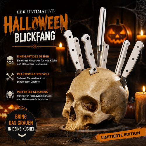 💀Halloween-Überraschung - bis zum halben Preis🎃Kreativer Totenkopf-Messerhalter aus Harz