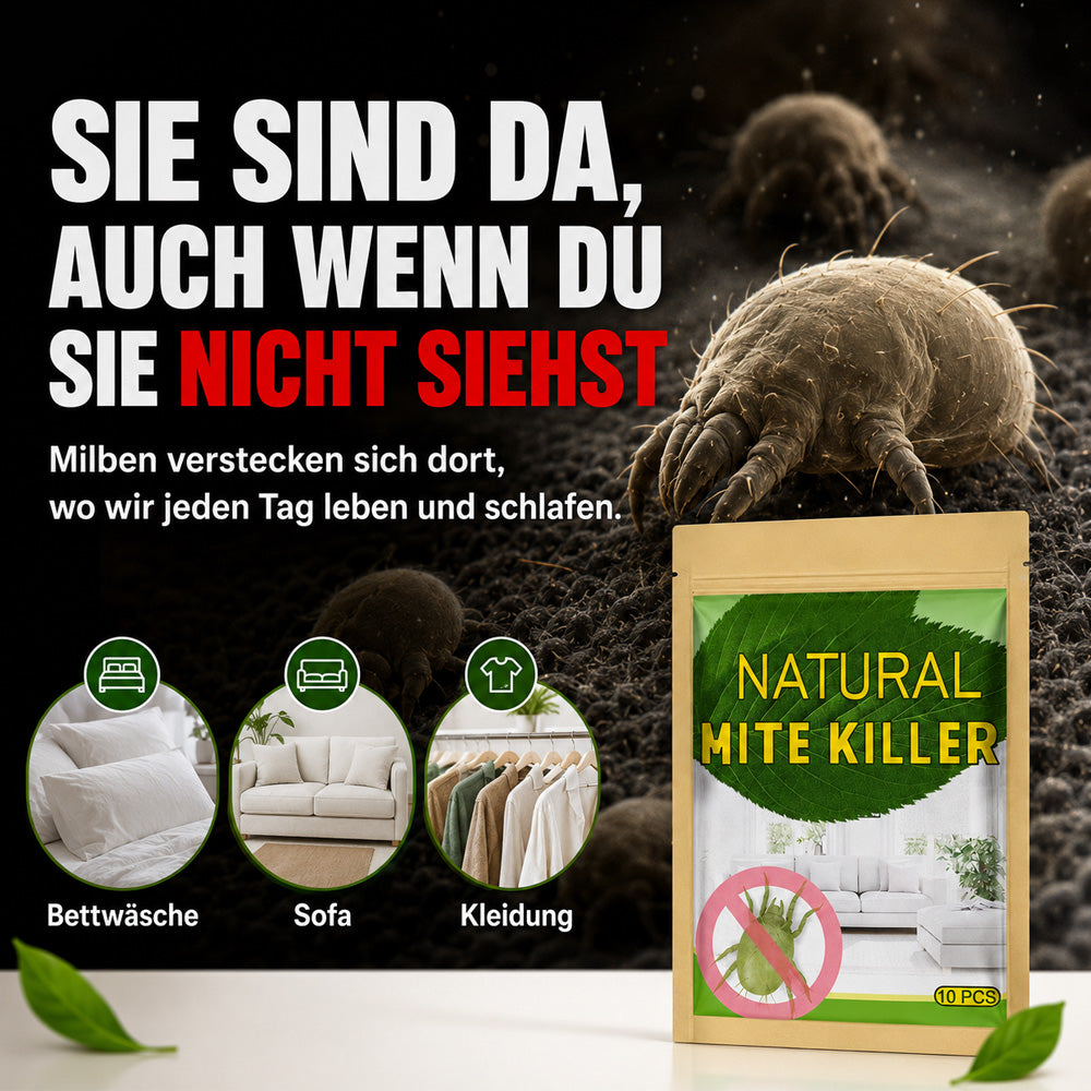 🔥 HEISSER VERKAUF 🔥 Pflanzliche Milben-Abwehr – Hält Milben von Bett & Sofa fern
