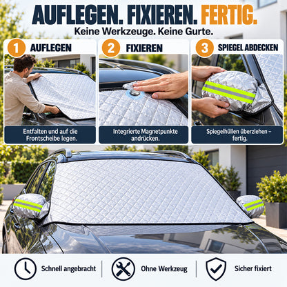 🎄🔔🚗 Weihnachtsangebot: Magnetische Windschutzscheibenabdeckung – Ganzjähriger Schutz vor Sonne, Schnee & Frost für Pkw, SUVs & Lkw
