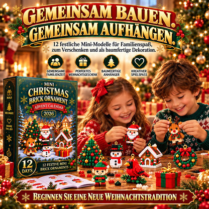 ⏳ Last day to save 58% – 🎄 12-Day Mini Christmas Ornament Advent Calendar | 12 unique festive buildable designs with hanging loops—perfect for decorating Christmas trees, wreaths, and holiday displays 🧱