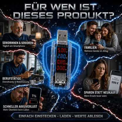 🔌 50 % RABATT | USB-Akku-Tester – Erst prüfen, statt gleich das Handy zu ersetzen!