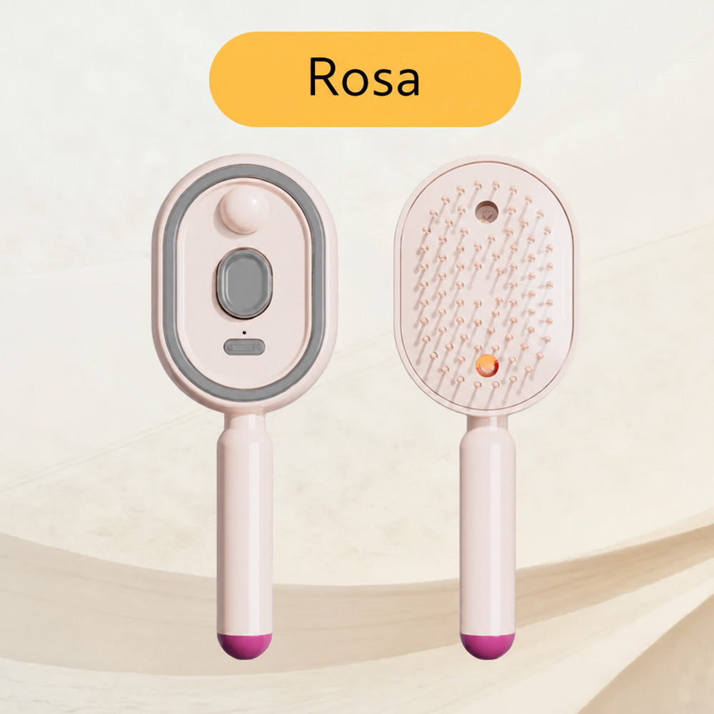 💖Elektrische Kopfhaut-Massagebürste 💆‍♀️ – Selbstreinigend 🧼, entwirrt ohne Ziepen ✨ mit Feuchtigkeitsspray 💨 | Für trockenes & strapaziertes Haar 🌟