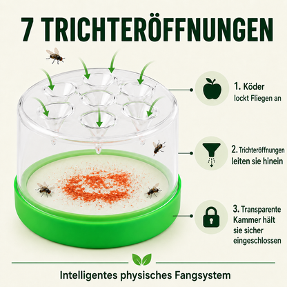 🏠🛡️Reusable Non-Electric Fly Trap--Near kitchen sinks, trash cans, pet bowls, garage windows, patios, and BBQs.