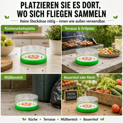 🏠🛡️Reusable Non-Electric Fly Trap--Near kitchen sinks, trash cans, pet bowls, garage windows, patios, and BBQs.