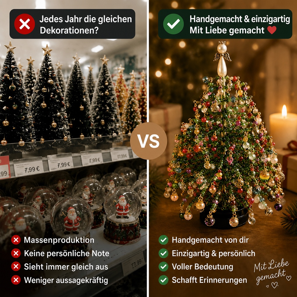 🎄✨ DIY Perlen-Weihnachtsbaum-Set – 🎅 Gestalte deine eigene funkelnde Weihnachtsdekoration