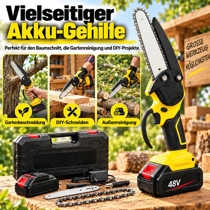 UPSELL🔥 57 % Rabatt+Kostenloser Versand ! Mini-Elektrosäge mit Sicherheitsschloss – Klein, aber kraftvoll! ✋️ Einhandbedienung, Sicherheitsschutz, 48V Akku ⚡ Limitiertes Angebot ⏳