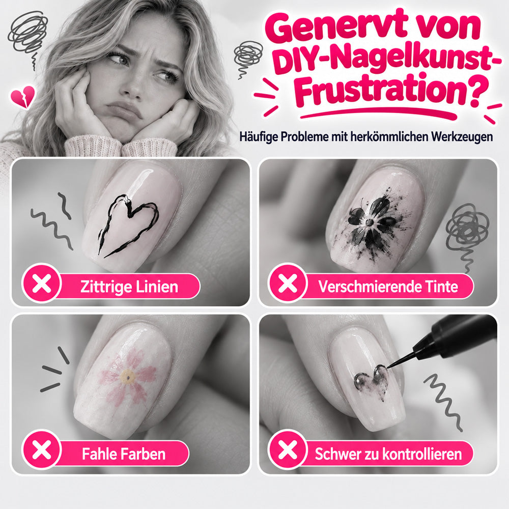💅 NUR FÜR KURZE ZEIT: 50 % RABATT! 💥 24-Farben Nail-Art-Stifte mit Doppelspitze – Ausmalen & Gestalten in einem Set ✨