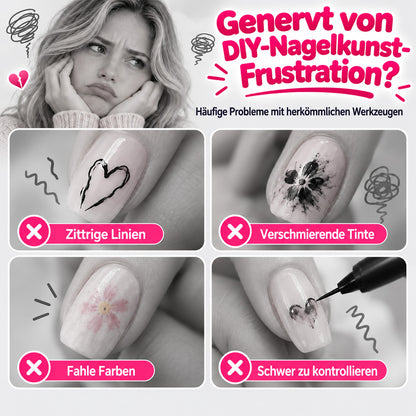 💅 NUR FÜR KURZE ZEIT: 50 % RABATT! 💥 24-Farben Nail-Art-Stifte mit Doppelspitze – Ausmalen & Gestalten in einem Set ✨
