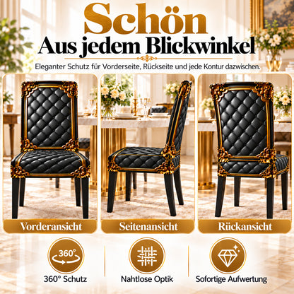 UPSELL-🌸 50 % Rabatt! Elegante Stuhlhusse im Barock-Stil – Elastischer Stuhlbezug für Esszimmerstühle mit edlem Design