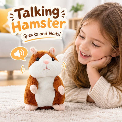 🐹Black Friday Deal 🔥 ✨Talking Hamster Plush – repeats whatever you say, auto head-shaking, hilarious fun for kids & adults.🎁