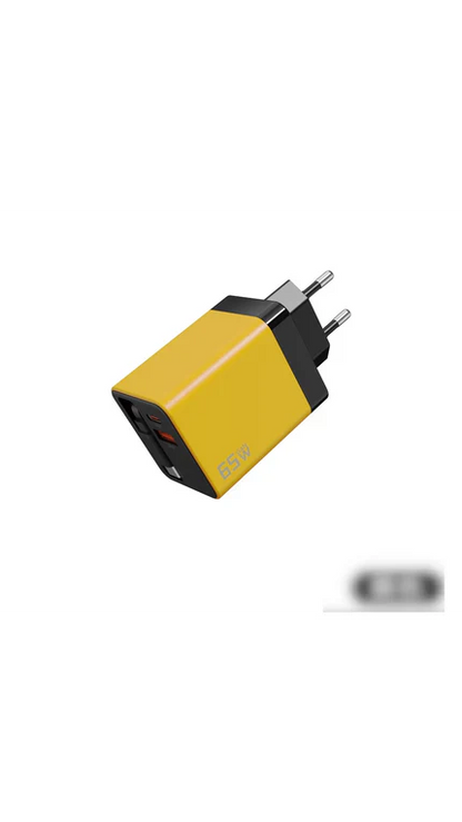 3-in-1-GaN-Ladegerät, 80 W MAX skalierbares Schnelllademodul mit Typ-C-Kabel und 2 USB-Anschlüssen