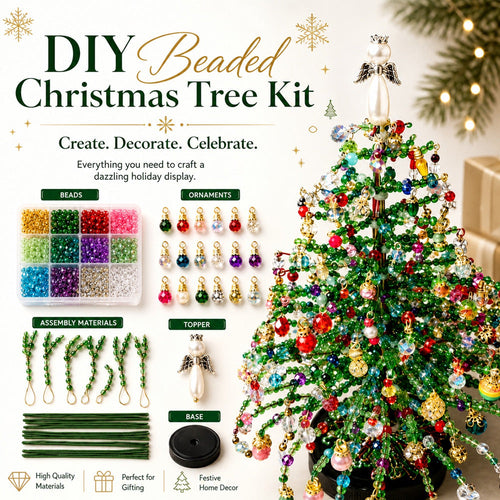 🎄✨ DIY Perlen-Weihnachtsbaum-Set – 🎅 Gestalte deine eigene funkelnde Weihnachtsdekoration