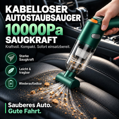 ⏰ Neu verbesserter kabelloser Autostaubsauger – 10.000 Pa Saugkraft & 4.000-mAh-Akku 🚗