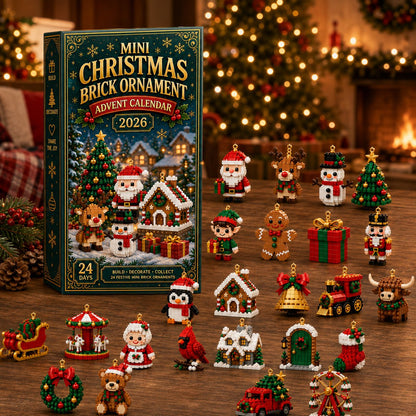 ⏳ Last day to save 49% – 🎄 12-Day Mini Christmas Ornament Advent Calendar | 12 unique festive buildable designs with hanging loops—perfect for decorating Christmas trees, wreaths, and holiday displays 🧱