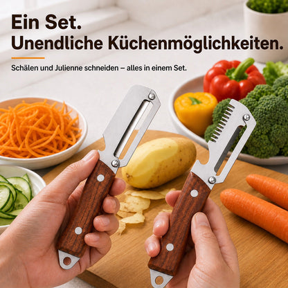 🔪🥬1 KAUFEN – 1 GRATIS ERHALTEN: Multifunktionaler Sparschäler 🥔🥕🍎🎁