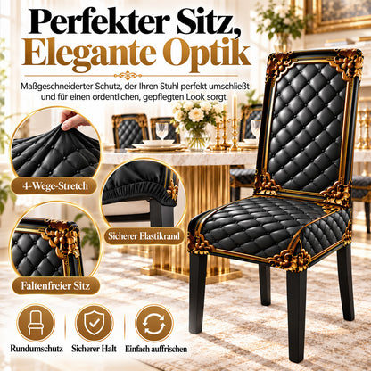UPSELL-🌸 50 % Rabatt! Elegante Stuhlhusse im Barock-Stil – Elastischer Stuhlbezug für Esszimmerstühle mit edlem Design