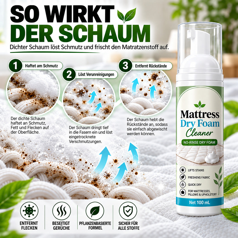 Matratzen-Reinigungsschaum ohne Ausspülen – für Matratzen & Polster