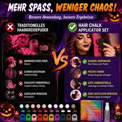 🔥Letzter Tag: 50 % Rabatt!🌈 12-Farben-Set für temporäre Haarkreide mit Applikator