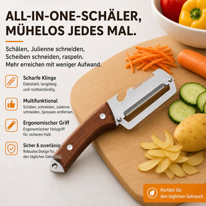 🔪🥬1 KAUFEN – 1 GRATIS ERHALTEN: Multifunktionaler Sparschäler 🥔🥕🍎🎁