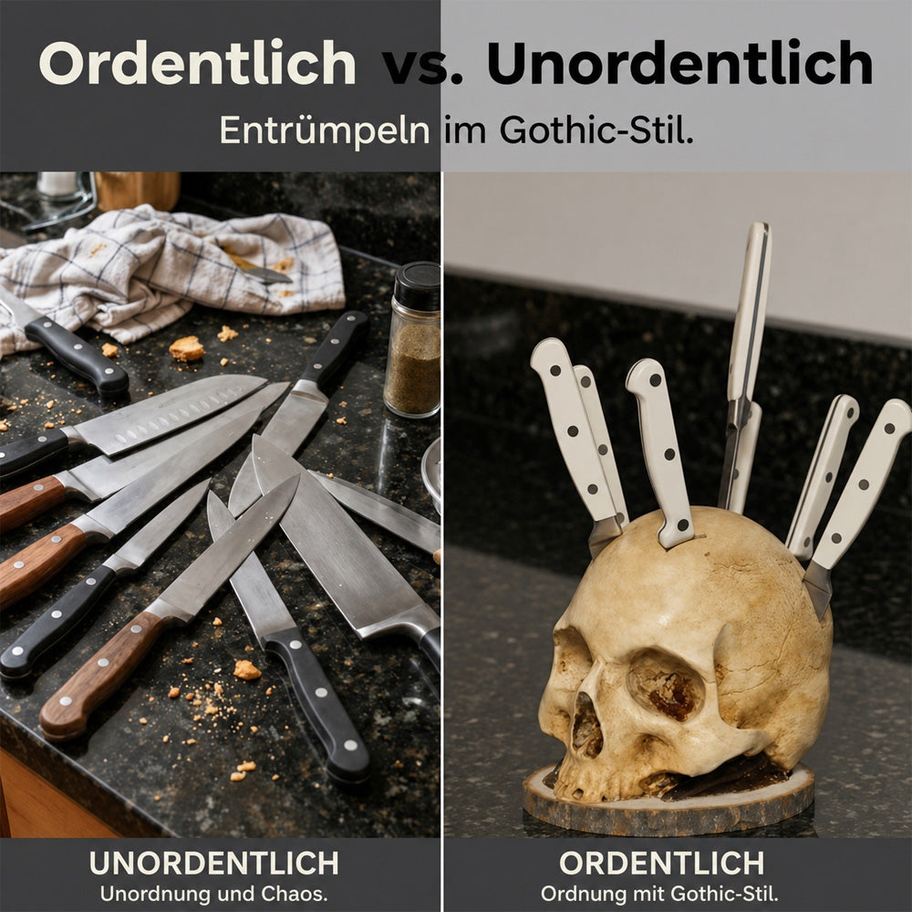 💀Halloween-Überraschung - bis zum halben Preis🎃Kreativer Totenkopf-Messerhalter aus Harz