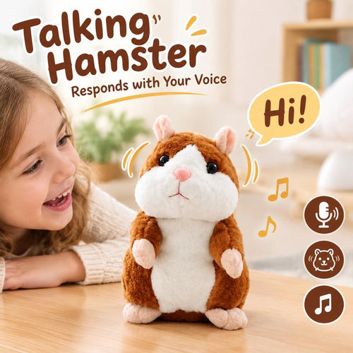 🐹Black Friday Deal 🔥 ✨Talking Hamster Plush – repeats whatever you say, auto head-shaking, hilarious fun for kids & adults.🎁