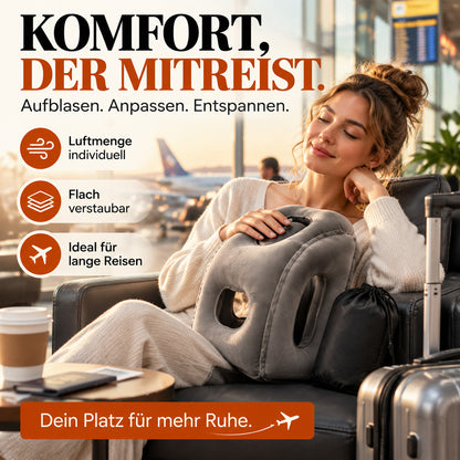 🔥50 % RABATT🌬️✈️😴 Tragbares, aufblasbares, ergonomisches Reisekissen: Genießen Sie jederzeit und überall einen angenehmen Schlaf 🧳💤