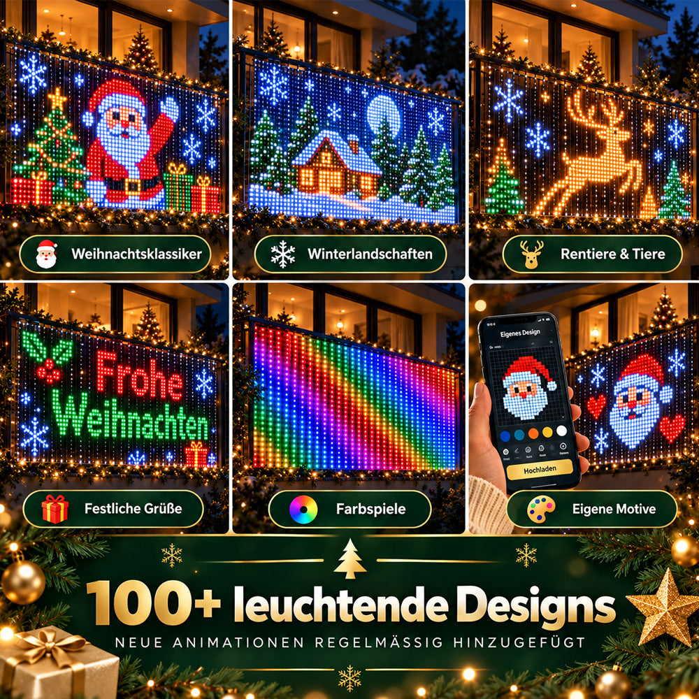 upsell🎄 Smarter LED-Lichtvorhang für Fenster & Wände – bringt Weihnachtszauber nach Hause (Copy)