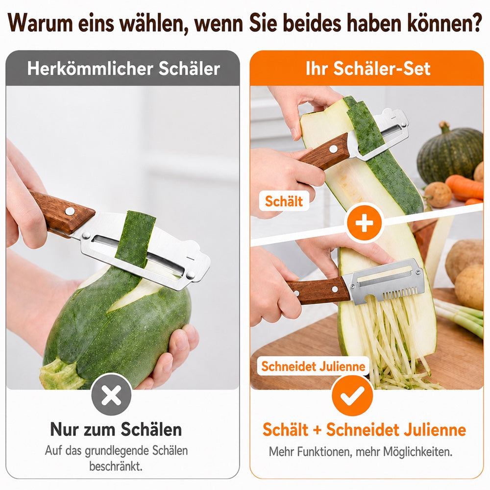 🔪🥬1 KAUFEN – 1 GRATIS ERHALTEN: Multifunktionaler Sparschäler 🥔🥕🍎🎁