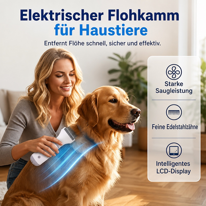 Elektrischer Flohkamm mit Absaugfunktion