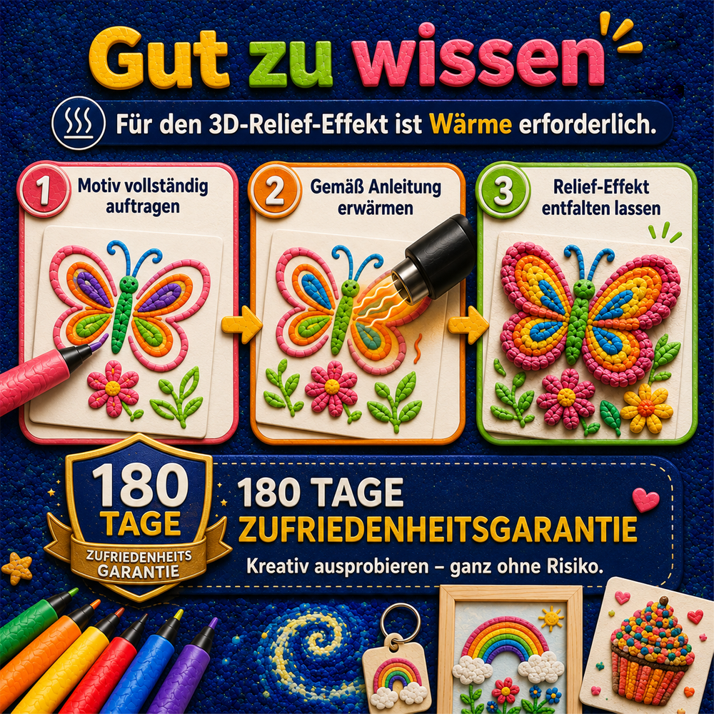 Nur heute 50 % sparen | IEY® 3D-Relief-Kunststift – Verwandle flache Zeichnungen in fühlbare 3D-Kunst 🎨🎨