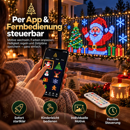 upsell🎄 Smarter LED-Lichtvorhang für Fenster & Wände – bringt Weihnachtszauber nach Hause (Copy)