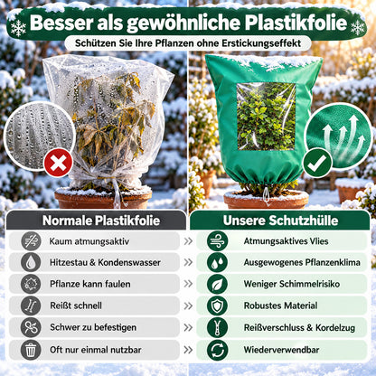 🌱 50% RABATT! ❄️ Winter-Pflanzenschutz – Mit Reißverschluss & Kordelzug ✨