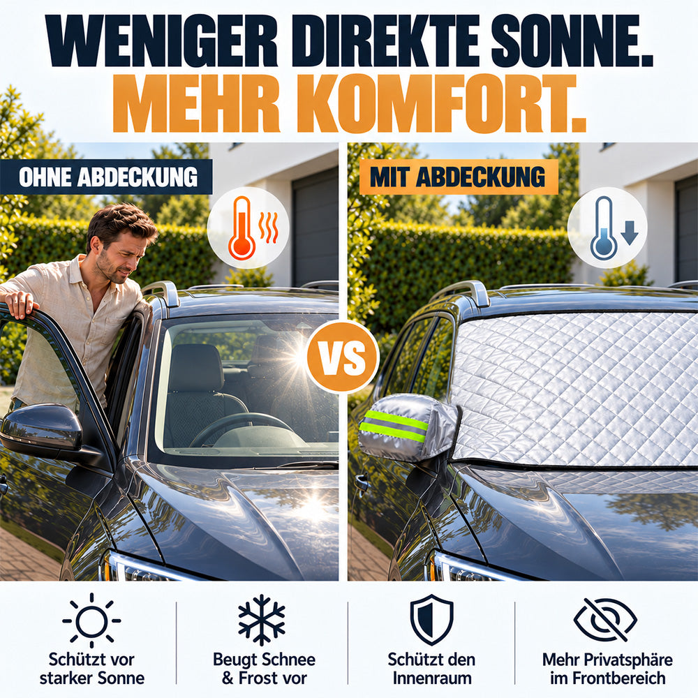 🎄🔔🚗 Weihnachtsangebot: Magnetische Windschutzscheibenabdeckung – Ganzjähriger Schutz vor Sonne, Schnee & Frost für Pkw, SUVs & Lkw