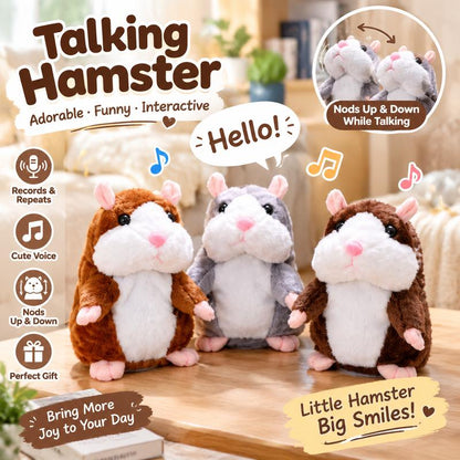 🐹Black Friday Deal 🔥 ✨Talking Hamster Plush – repeats whatever you say, auto head-shaking, hilarious fun for kids & adults.🎁