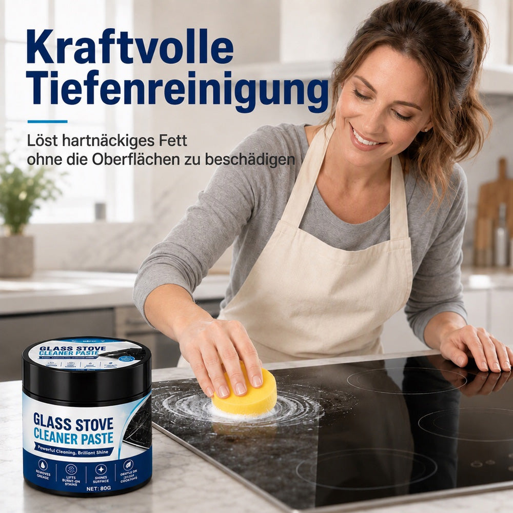Küchen-Reinigungspaste mit Schwamm – gegen Eingebranntes & hartnäckige Rückstände