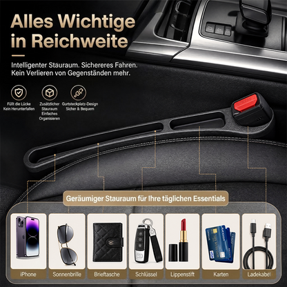 60%OFF🚗Nie wieder das Handy zwischen den Autositzen verlieren💺🌟Universeller Sitzlücken-Füller • Organizer mit Doppel-Fach🌟