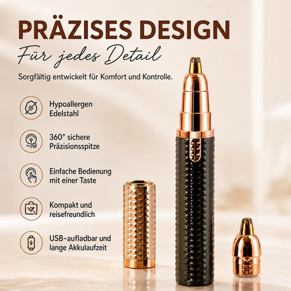 3-in-1 elektrischer Beauty-Trimmer – mit Wechselaufsätzen für Augenbrauen, Gesicht & Detailpflege – für einen gepflegten Look jederzeit und überall 🌍✨