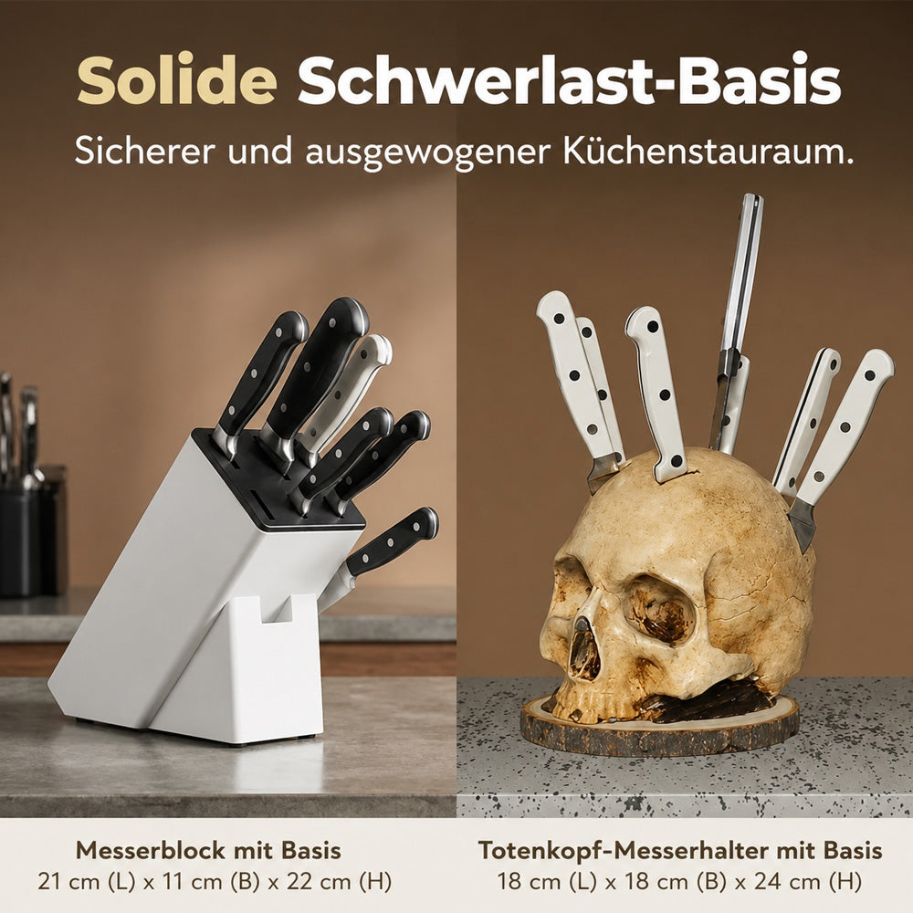💀Halloween-Überraschung - bis zum halben Preis🎃Kreativer Totenkopf-Messerhalter aus Harz