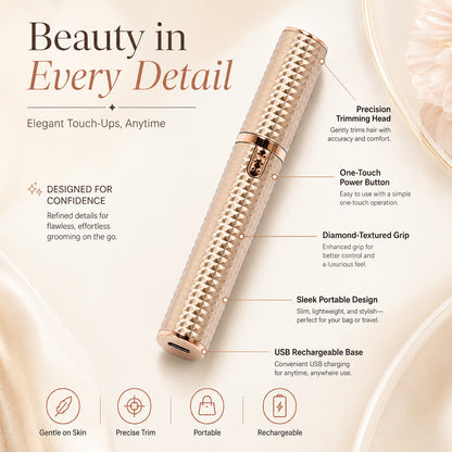 3-in-1 elektrischer Beauty-Trimmer – mit Wechselaufsätzen für Augenbrauen, Gesicht & Detailpflege – für einen gepflegten Look jederzeit und überall 🌍✨