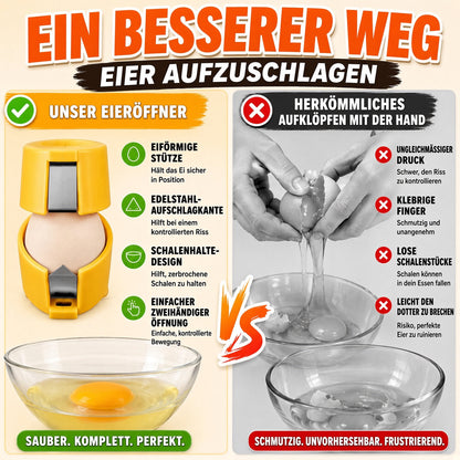 🥚🍳 Nur für kurze Zeit 😮‍💨 1 kaufen, 1 GRATIS! 🍳 Schneller Eieröffner – Hunderte Eier schneller und sauberer öffnen 🔥
