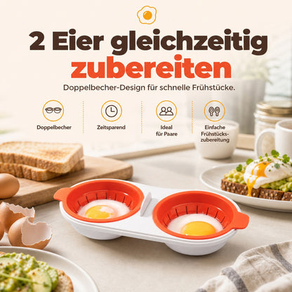 COOKEGGS Mikrowellen Eierkocher – Perfekte pochierte Eier in Minuten
