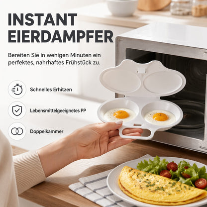 🎁 2026 NEU · 50% RABATT 💥 2-Eier-Mikrowellenkocher – Frühstück in Minuten!