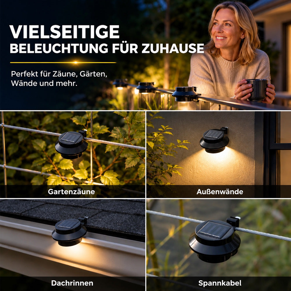 Outdoor Waterproof Solar LED Gutter Wall Lights