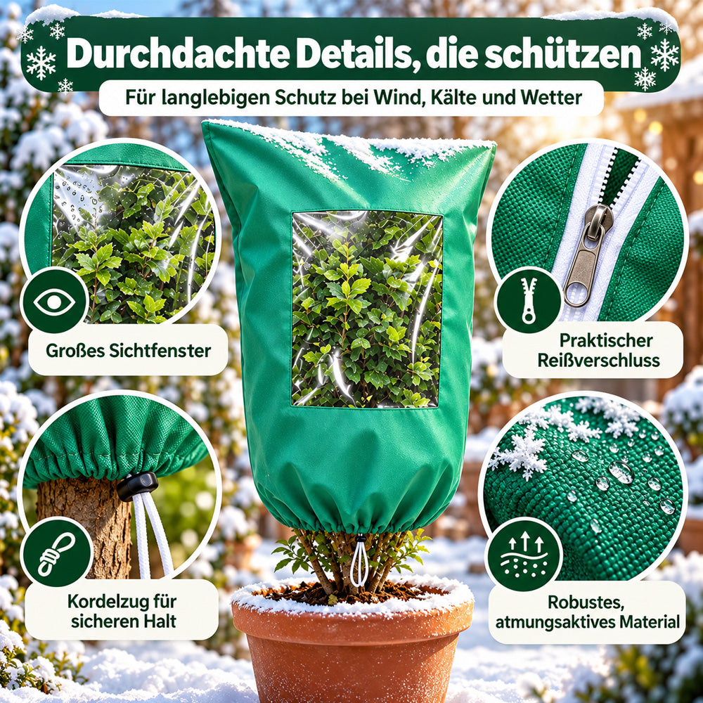 🌱 50% RABATT! ❄️ Winter-Pflanzenschutz – Mit Reißverschluss & Kordelzug ✨