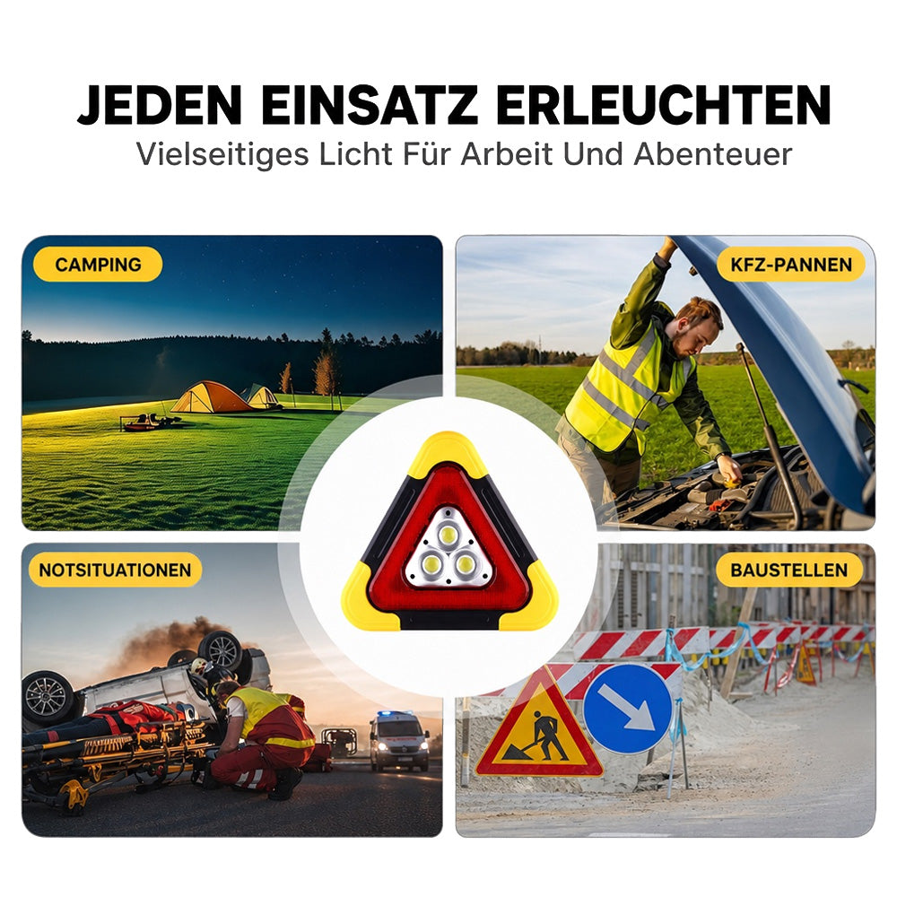 🚗Großes Sonderangebot – 51 % Rabatt🆘3-IN-1 Dreieckige Solar-Notfall-Signalleuchte für den Straßenrand✨